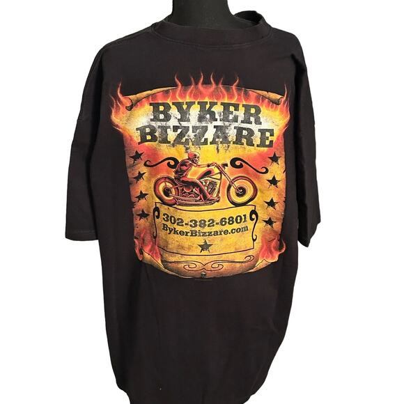 Byker Bizzare Polo Shirt Men's Size 2XL Button‎ Up Black - Picture 4 of 5